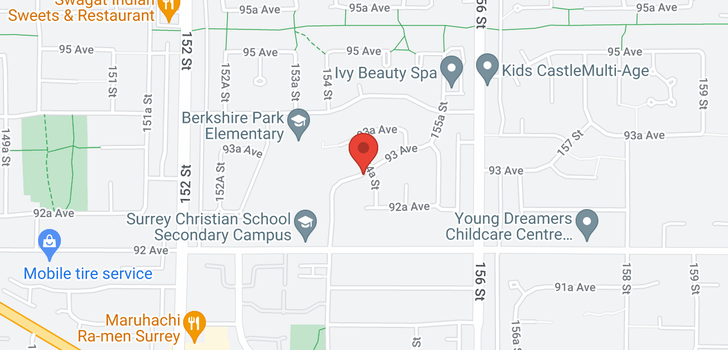 map of 9285 154A STREET